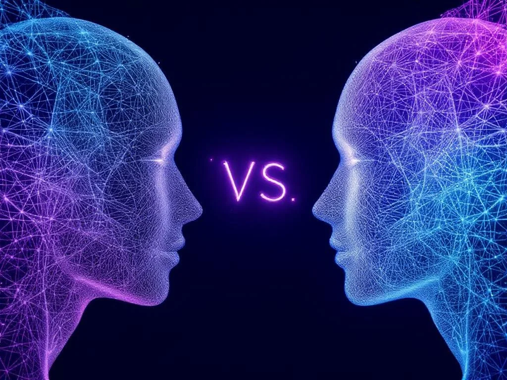 Futuristic comparison chart visualizing Claude 3.7 vs GPT-4.5 AI models with interactive tech design elements