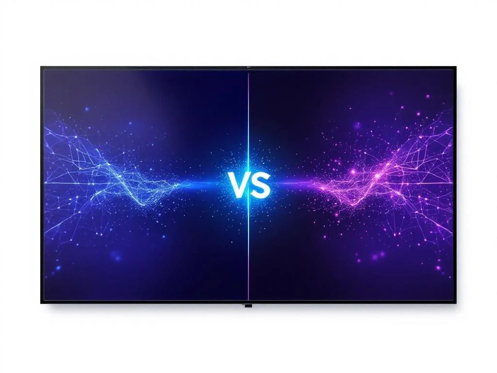 Сравнительная диаграмма AI-моделей Gemini 3 Pro и Stable Diffusion XL с футуристической технологической визуализацией и иконками моделей