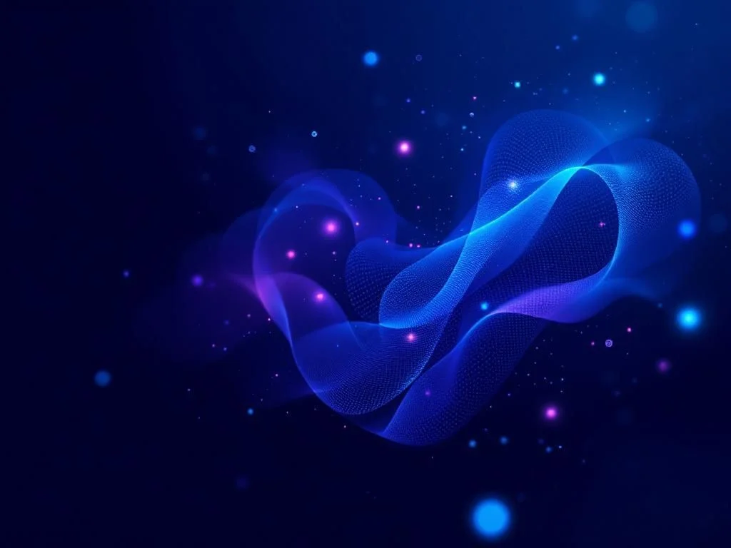 Graphique comparatif des modèles d'IA avec une visualisation technologique futuriste et des icônes représentant différentes plateformes d'intelligence