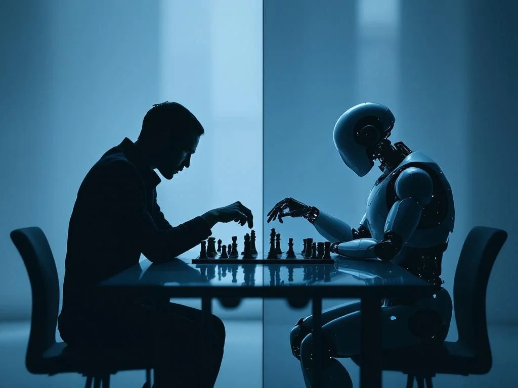 Futuristic comparison chart of Meta AI and ChatGPT models with tech visualization and performance metrics