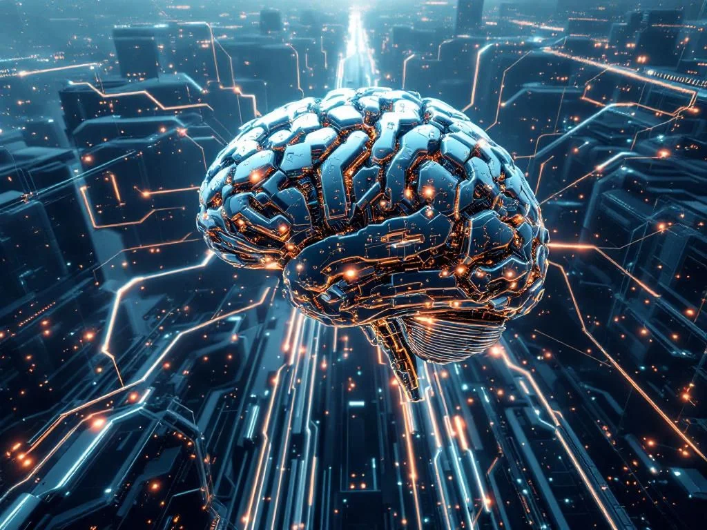 Futuristic visualization of OpenAI's GPT-5 model comparison chart with advanced AI technology icons and performance metrics